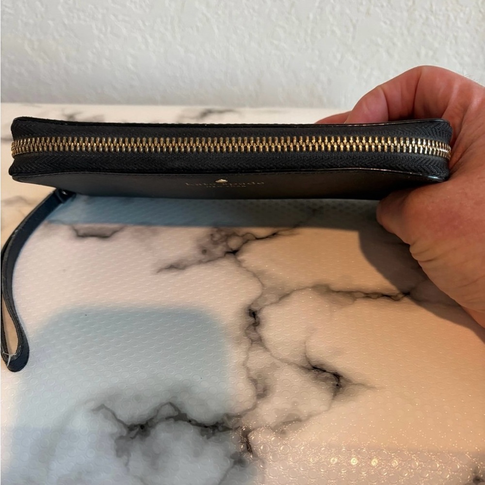 Kate Spade Black Long Zip Wallet - Picture 6 of 7